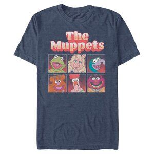 Men's The Muppets Boxed Characters T-Shirt - Navy Blue Heather - Small